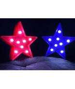 LED 6&quot; Star Marquee Choose Red or Blue  NWT - $16.98