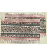 2 Vtg Cannon Floral Checks Patchwork Cottage Core Standard/Queen Pillowc... - €15,09 EUR