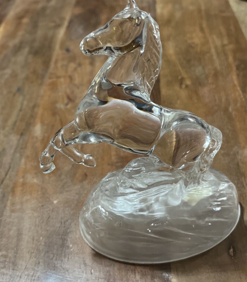 Vintage Glass Horse Figurine Approx. 6 1/2 inches - $14.00