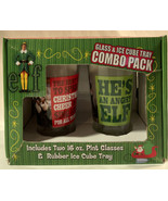 New ELF Movie Set Of Glasses &amp; Ice Cube Tray Combo Gift Pack Tumblers Ch... - $12.82