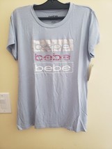 Bebe Foil Logo Lettering T-shirt Size L - £14.93 GBP