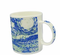 Starbucks mug cup hand painted cottage sky tree blue green coffee espresso sun - £39.52 GBP