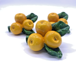 Lemons Cabinet Drawer Knobs Novelty Fruit Food Yellow Figural Vintage Lot 3 - $39.73