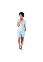 Muk Luks Women&#39;s Sleepwear Sz 2X Cloud Knit Notch Collar Top Shorts Flor... - $21.67