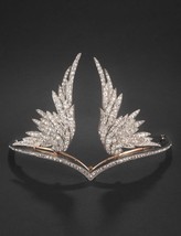 925 Sterling Silver Handmade Bridal Tiara 12 CT Rosecut Diamond Jewellery - £315.01 GBP