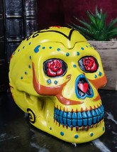Dulce De Muerte Day of The Dead Yellow Sugar Skull Ashtray Tribal Skull ... - £20.70 GBP