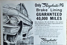 1964 RAYBESTOS PG COMPLETE BRAKE SERVICE LINE-Automotive Vintage Print Ad - $158.67 MXN