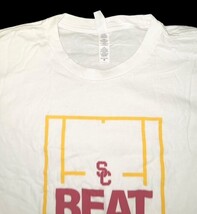 USC Trojans Beat the Bruins T-Shirt White NCAA Rivalry Tee Mens Medium image 4