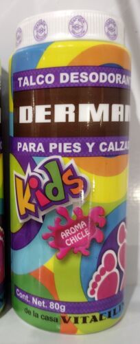 DERMAN TALCO PARA NINOS / KIDS TALCUM FOOT POWDER - FRASCO de 80g -ENVIO... - $10.22