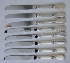 1930 Antique 1847 Rogers Silverplate Flatware Adoration 8pc Dinner Knives - $38.56