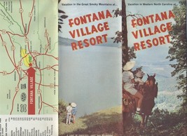 Fontana Village Resort Brochure  Rates Great Smoky Mountains North Carolina 1966 - £10.86 GBP
