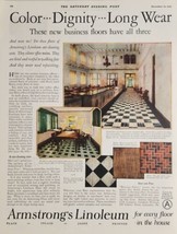 1925 Print Ad Armstrong&#39;s Linoleum Floors Dignified Office Area Lancaster,PA - £17.25 GBP