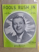 Sheet Music Fools Rush In by Johnny Mercer and Rube Bloom - £7.89 GBP