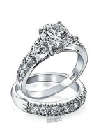 CZ Engagement Ring Silver Size 8 - $71.44 CAD