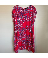 Eloquii Floral Dress Red Blue White 100 %Viscose Plus Size 18 / 20 Flowy... - $24.18