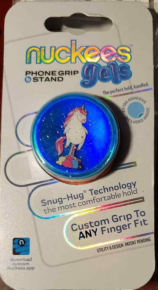 Nuckees Gels phone grip and stand RAINBOW POOPING UNICORN Selfie Stand  ECR2 Item image 3