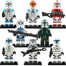 Star Wars 501st Legion Captain Rex Jesse Gree Wolfpack 8pcs Custom Minifigures - $23.31 CAD