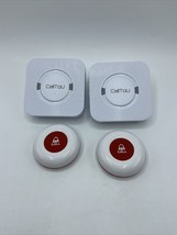 CallToU Wireless Caregiver Pager Smart Call System 2 Call Buttons 2 Alerts White - £11.81 GBP