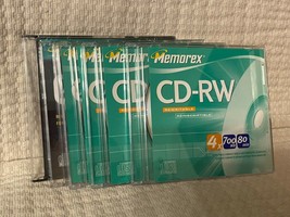 6 Pack Memorex CD-RW Multi Speed, 1X, 2X, 4X - 700MB Brand New - $8.39