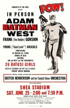 Batman / Young Rascals 22 x 34 1966 Shea Stadium Reproduction Concert Po... - $40.00