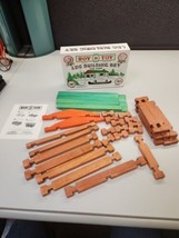 Roy Toy Log Building Set &quot;The Camp&quot; Complete Set No. 9 Wooden Made in USA - £8.44 GBP