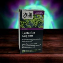 Gaia Herbs Lactation Support for Women 60 Vegan Liquid Caps EXP 11/25 Fenugreek  - £13.10 GBP