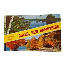 Postcard Greetings From Dover New Hampshire Banner Chrome Posted - £5.45 GBP