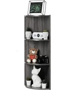 3-Tier Home Shelving, Corner Bookcase, Ash Gray, Iris Usa. - £24.36 GBP