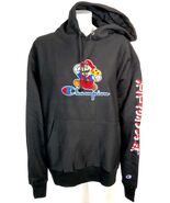 Champion x Super Mario Bros Reverse Weave Super Mario Chenille Kanji Hoo... - $188.24 CAD