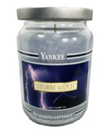 Yankee Candle Storm Watch Housewarmer 22 oz Large Glass Jar Black Band w... - £51.29 GBP