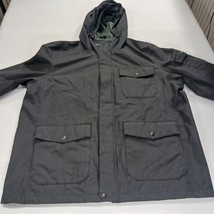 GH Bass & Co Men's Black Cotton Blend Full Zip Pockets Hoodie Jacket Size 2XL  image 14