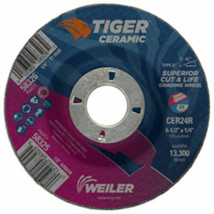 Weiler 58326 4.5 X 1/4 X 5/8-11 CER T27 Tiger Ceramic Grinding Wheels - $51.99