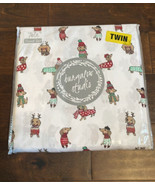 New Bungalow Studio Christmas Festive Dogs  Twin Size Sheet Set New - $39.93