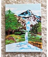 Wall Art - Landscape Woodland Waterfall Deer Pine Paint By Number Canvas... - $16.50