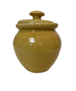 Vintage Pisgah Forest Pottery 1948 Lidded Jar with Yellow Glaze Marked S... - £44.77 GBP