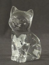 Vintage Princess House Crystal Katrina KITTY CAT Glass Figurine Paperweight 811 - £11.35 GBP