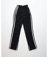 Vintage 70s Streetwear Boys Large Striped Flared Warm Up Sweatpants Blac... - $736.37 MXN