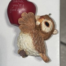 Hallmark Ornament Figurine Christmas Gift for Teacher Owl with Apple 2005 - £3.13 GBP