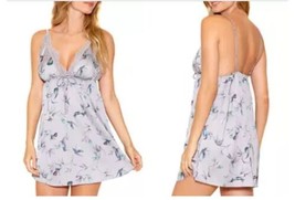 iCollection Satin Hummingbird Print Chemise Nightgown Lingerie Size Medi... - £37.36 GBP