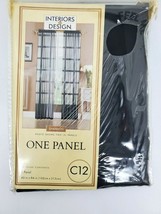 One Black Sheer 40&quot; x 84&quot; Rod Pocket Window Curtain Single Panel Interiors - $11.99
