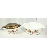 Pyrex England Woodland Country Autumn JAJ Casserole Dishes &amp; 1 Lid 80s 6... - $39.99