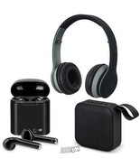 iLIVE 3-Piece Wireless Speaker, Headphones &amp; Earbud Set Bundle Black USB... - £22.27 GBP