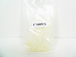 Cable Ties 4 inch White Zip Tie Ty-Raps 600 pieces 4 in. Wire Wraps piec... - £8.17 GBP