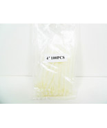 Cable Ties 4 inch White Zip Tie Ty-Raps 600 pieces 4 in. Wire Wraps piec... - £8.17 GBP