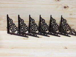 6 Cast Iron Shelf Brackets New Old Style Rustic 7.5&quot; x 6.25&quot; Corbels Boo... - $40.99