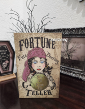 Halloween Fortune Teller Crystal Ball Faux Book Distressed Stash Box Decor - £26.18 GBP