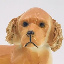 Vintage Ceramic Brown Spaghetti Dog Spaniel Laying Down 2.75&quot; Tall 4.25&quot; x 2&quot;  - £14.78 GBP