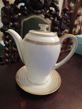 ROSENTHAL COFFEE POT WHITE AND GOLD AND A PLATE [*REDSCHUMANN] - £98.90 GBP