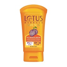 Lotus Herbals Safe Sun Block Cream 100 Gm SPF 30 sun Protect Skin Face Body Care - £16.77 GBP