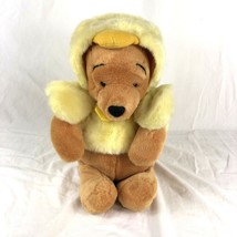 Winnie The Pooh Chicken Costume Plush Doll Disney 14&quot; Stuffed Animal Easter VTG - £21.77 GBP